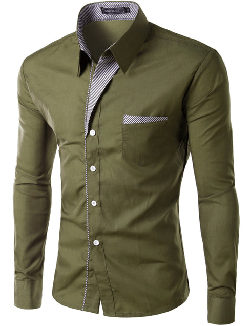 Men's Simple Long Sleeve Shirt